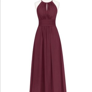 Maroon bridesmaid dress!